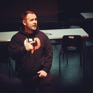 Cameron Harper gives motivational talk to Year 11 students