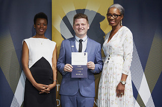 Keiran O'Toole receives a Diana Award for his ongoing work in anti-bullying.